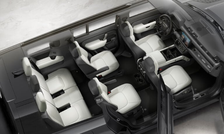 2025 Land Rover Defender interior seating cutaway view