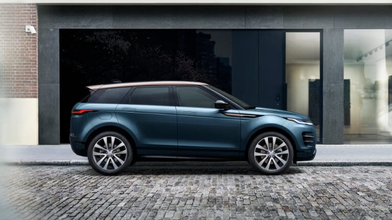 2025 Range Rover Evoque Exterior Parked By Building