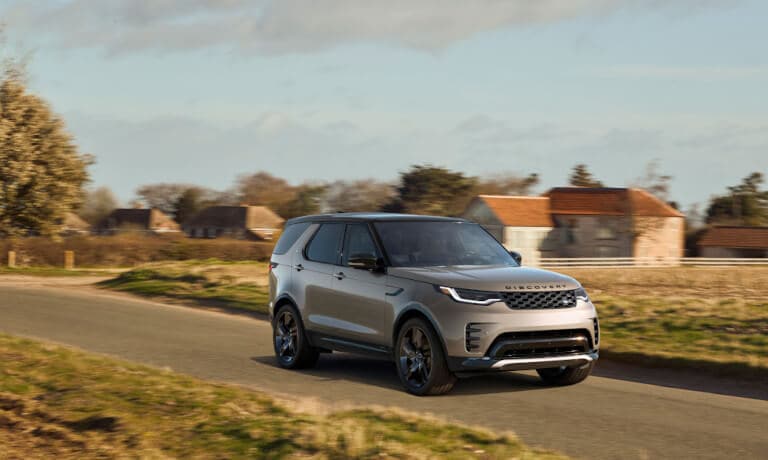 Land Rover Discovery Driving Through The Countryside