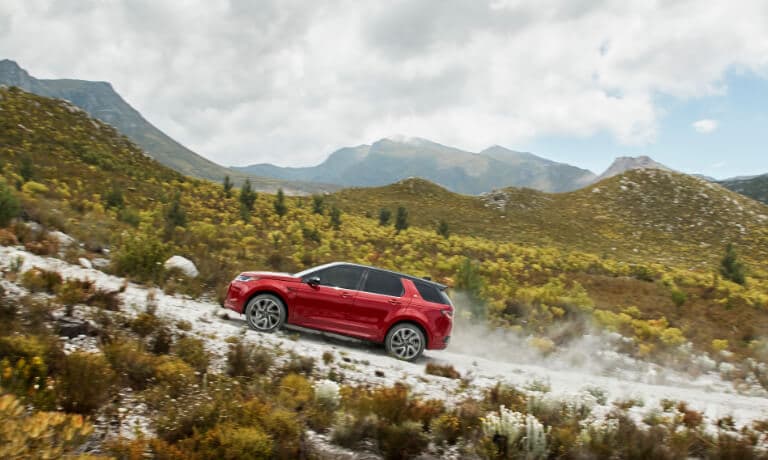 2022 Land Rover Discovery Sport Exterior Driving Up Hill