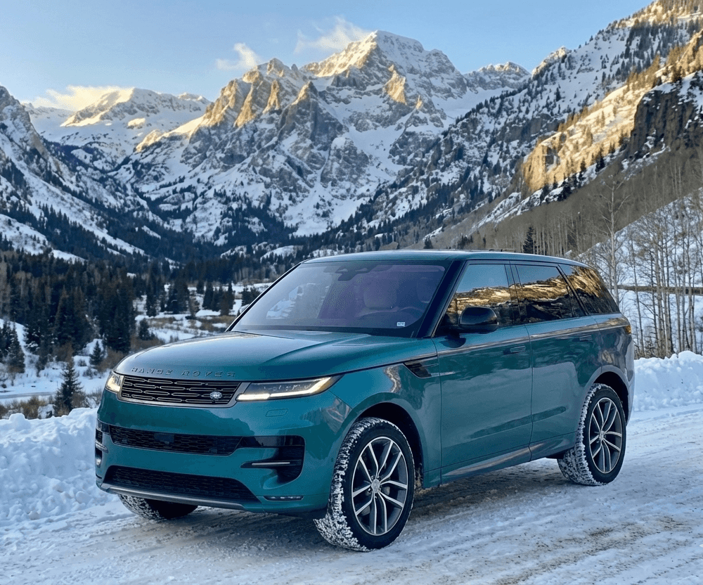 green range rover sport vail mountain