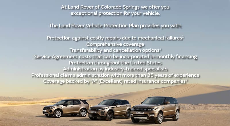 Land Rover Protection Plan Warranty Coverage Colorado Springs