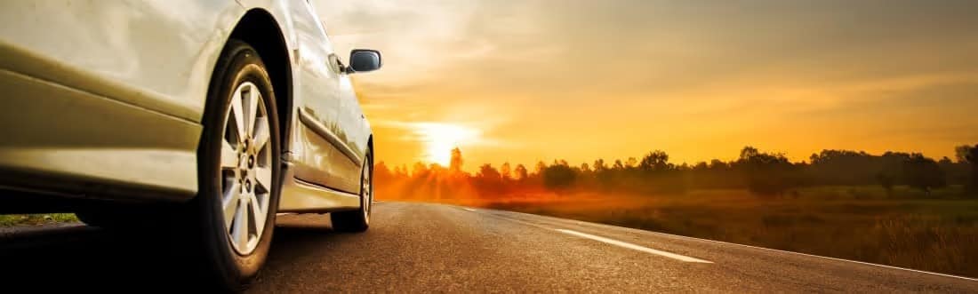 Driving into the sunset