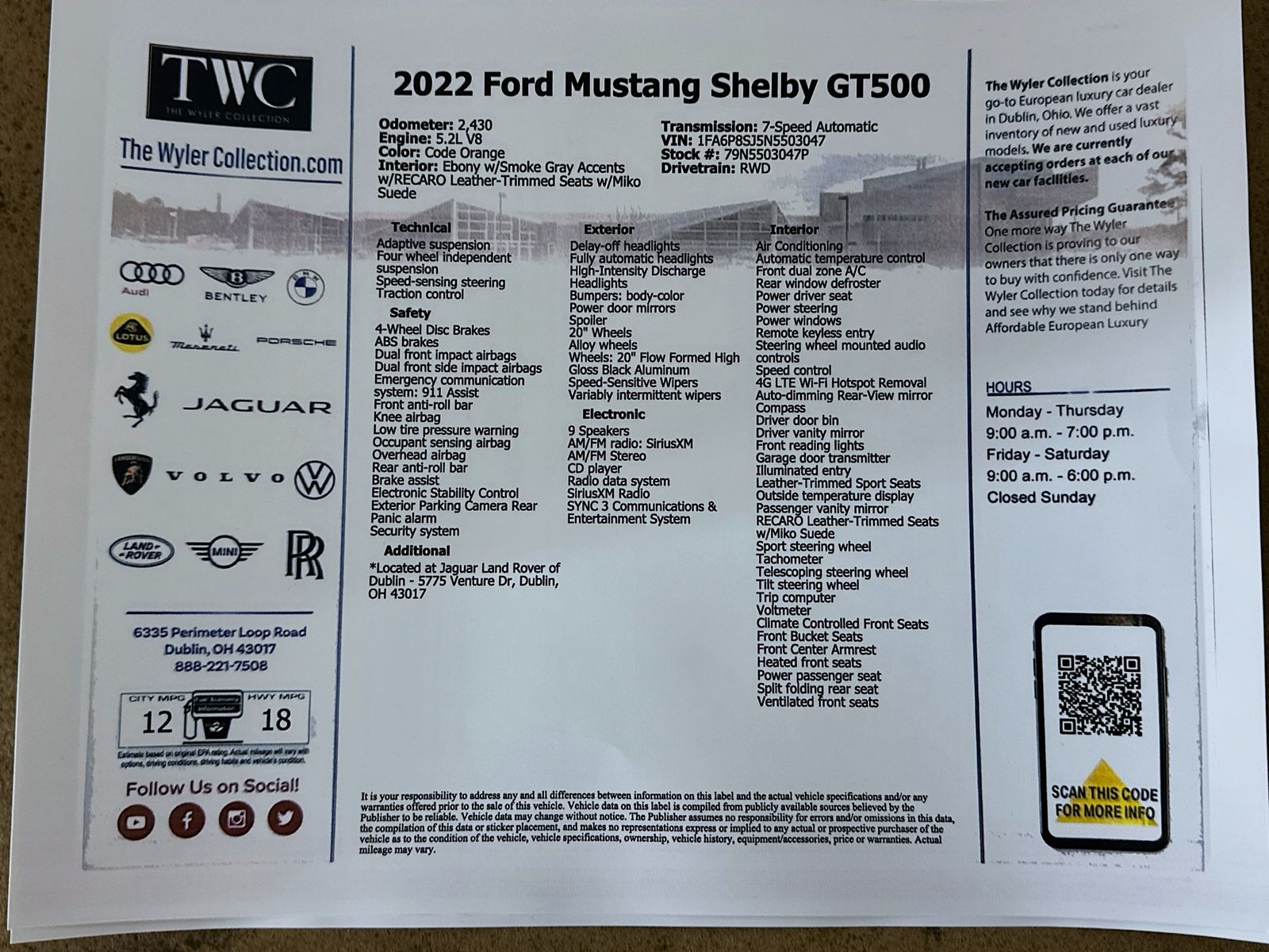2022 Ford Mustang Shelby GT500 - Photo 43