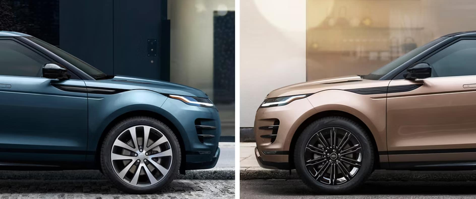 Range Rover Evoque side by side