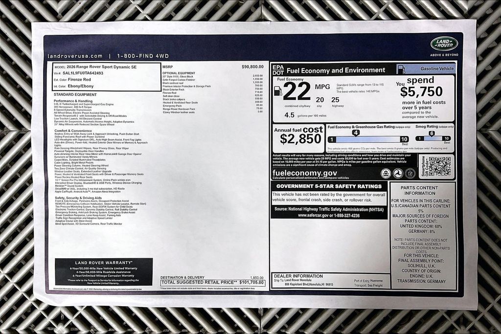2026 Land Rover Range Rover Sport Dynamic SE - Photo 11