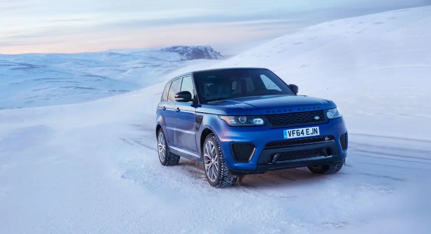 Range Rover in snow