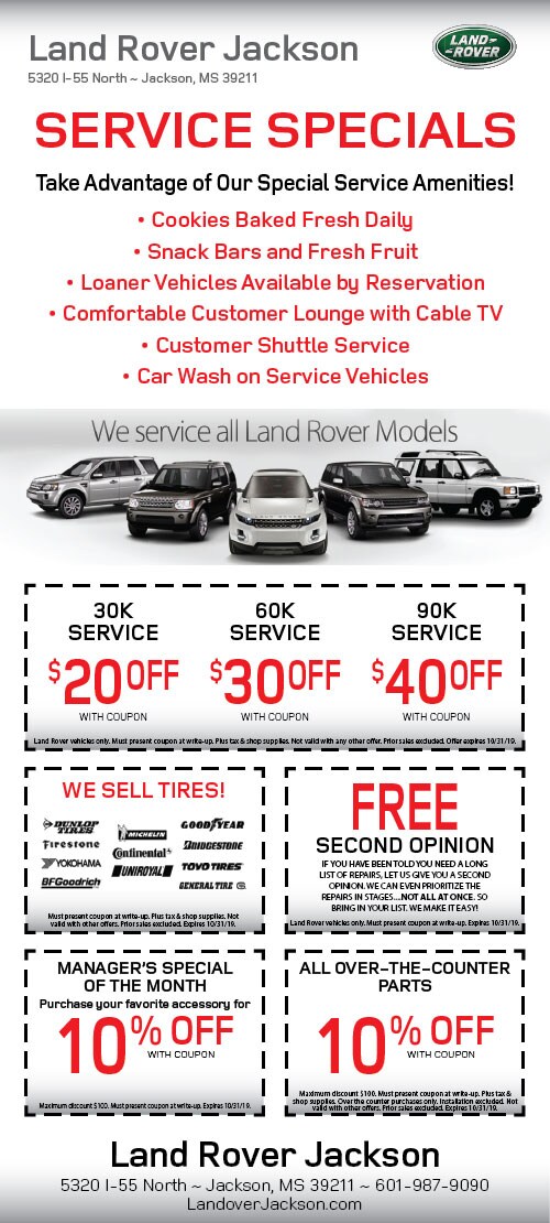 Service Specials Land Rover Jackson