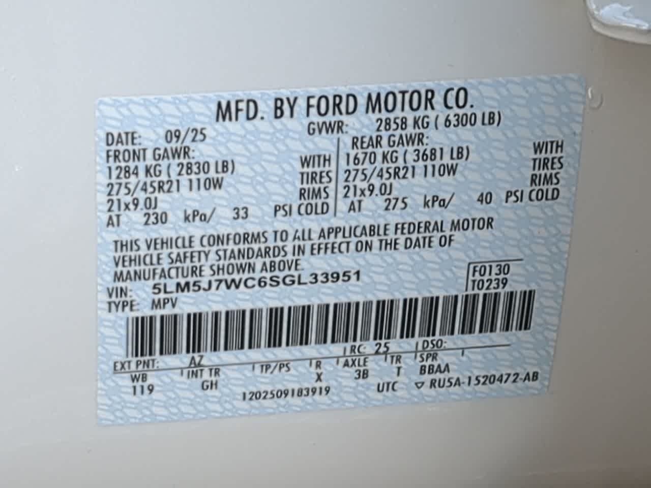 Thumbnail: 2025 Lincoln Aviator - 38