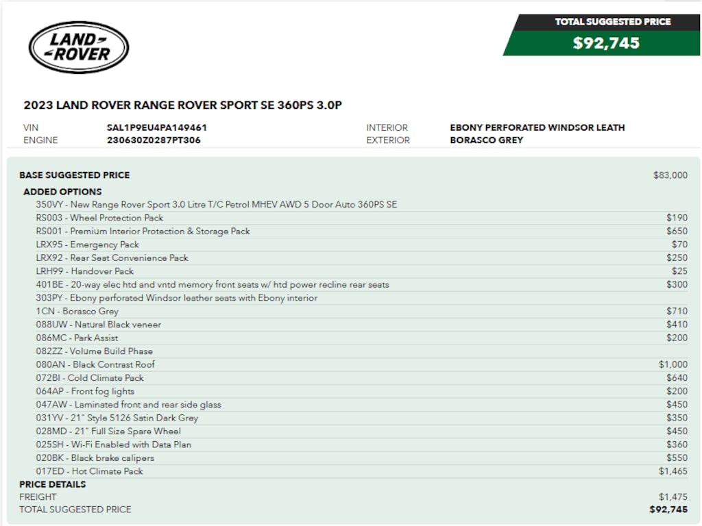 Used 2023 Land Rover Range Rover Sport SE SUV