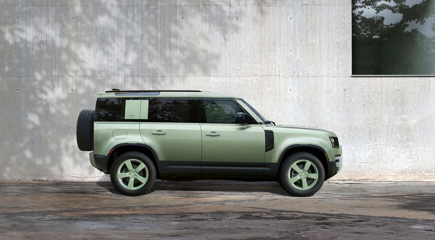 Silver Land Rover Defender 110