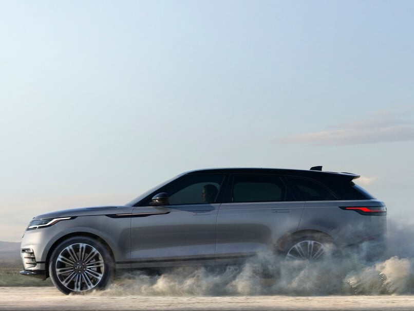 Range Rover Velar on dirt road