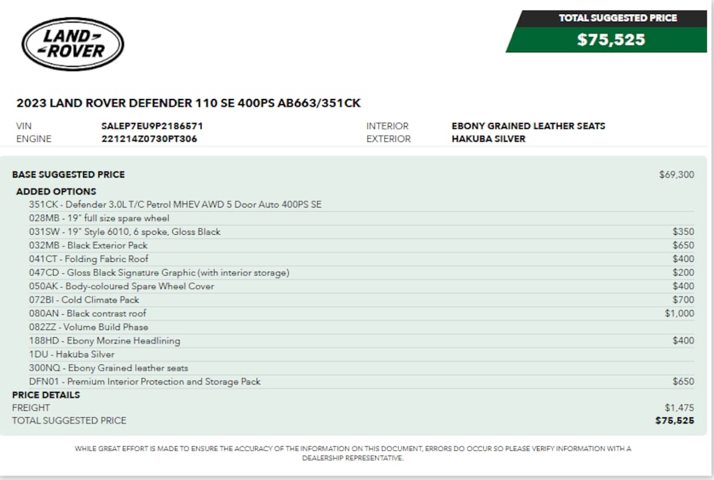 Used 2023 Land Rover Defender 110 SE SUV