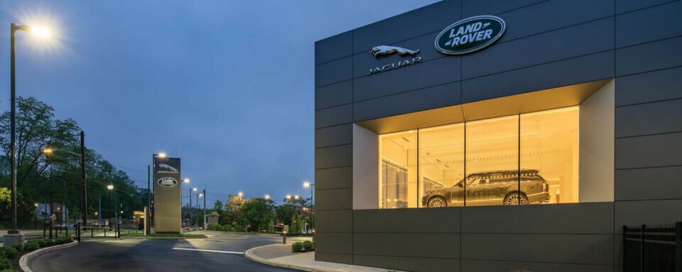 Exterior view of the new Land Rover White Plains dealership
