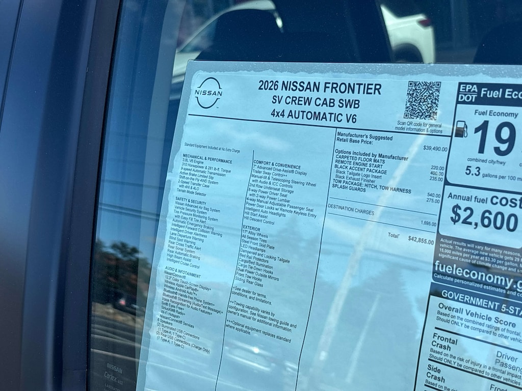 New 2026 Nissan Frontier SV Truck Crew Cab