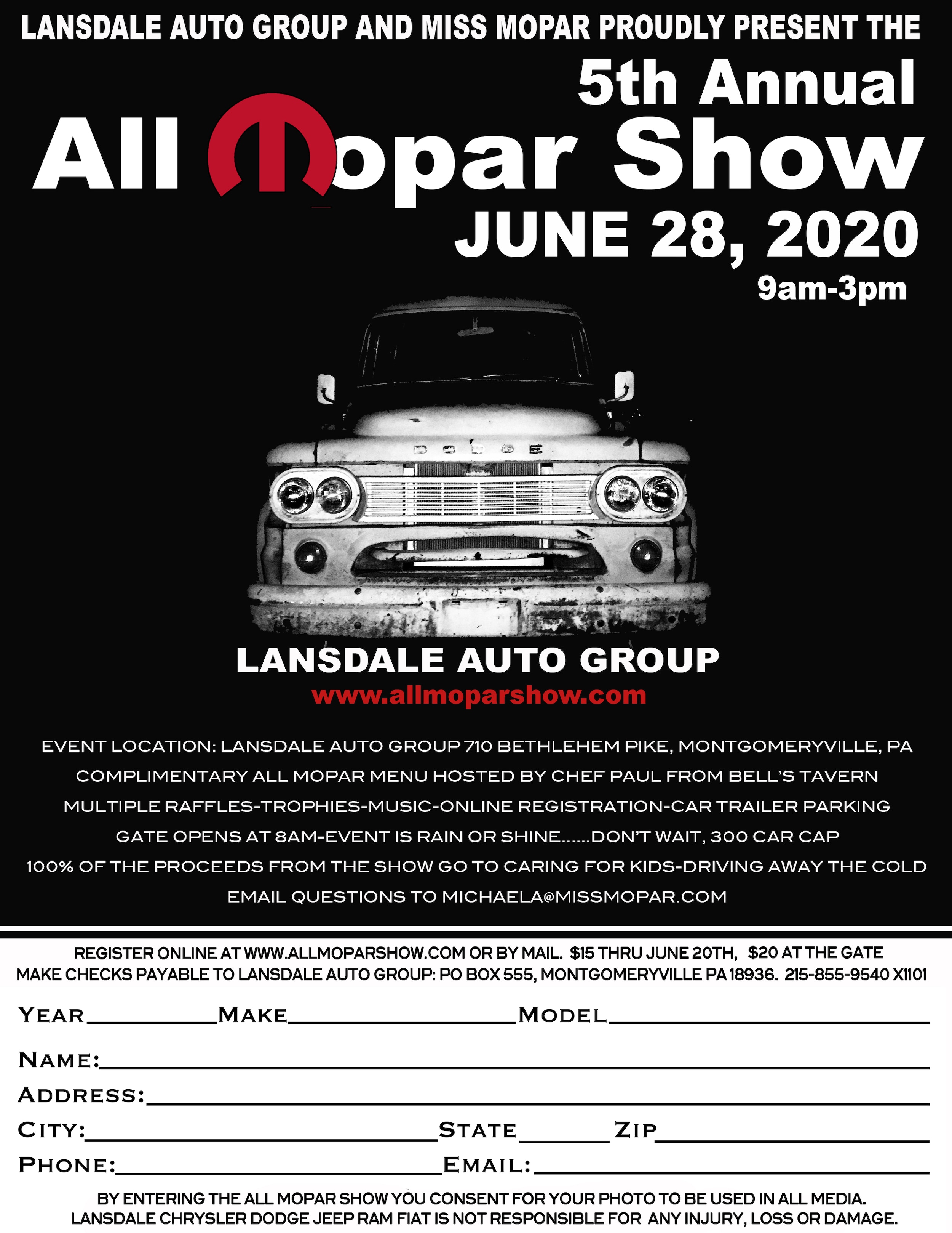 All Mopar Show in Montgomeryville Lansdale Chrysler Dodge Jeep Ram FIAT