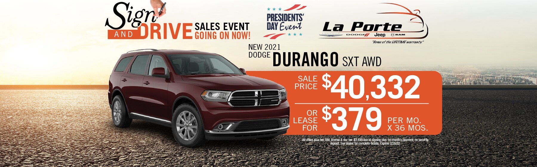 2021 Dodge Durango Lease or Buy Offer | LaPorte CDJR