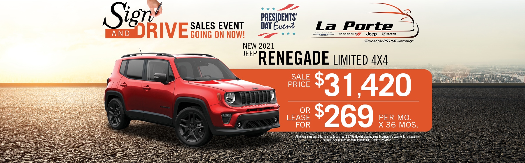 2021 Jeep Renegade Lease or Buy Offer | LaPorte CDJR