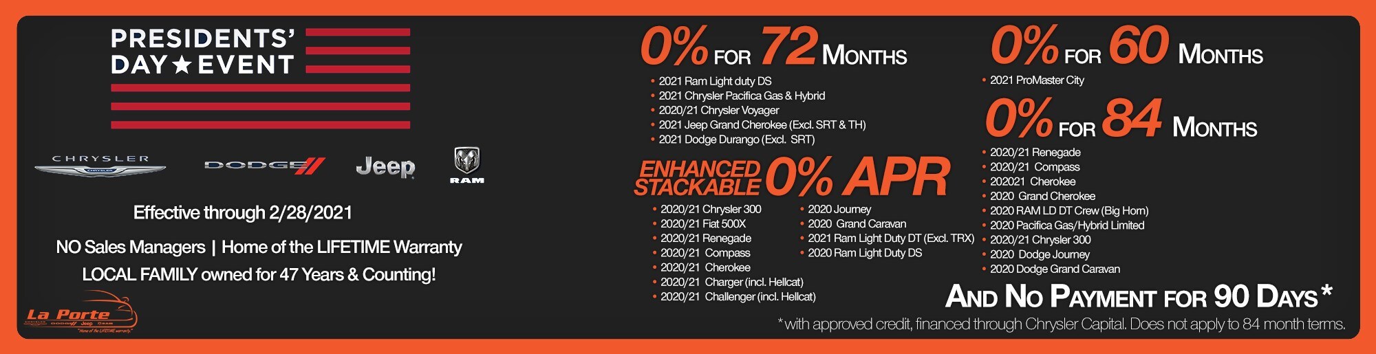 La Porte Chrysler Dodge Jeep Ram New & Used Car Dealer