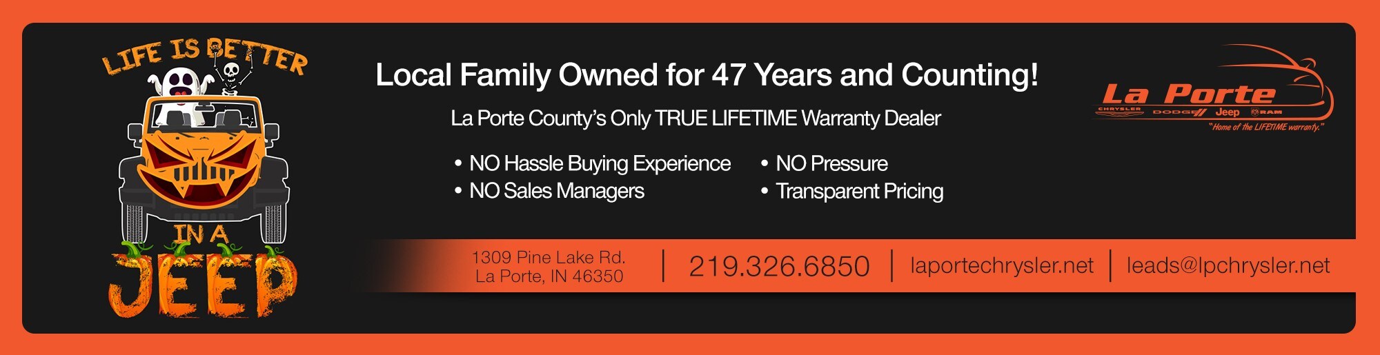 La Porte Chrysler Dodge Jeep Ram New & Used Car Dealer