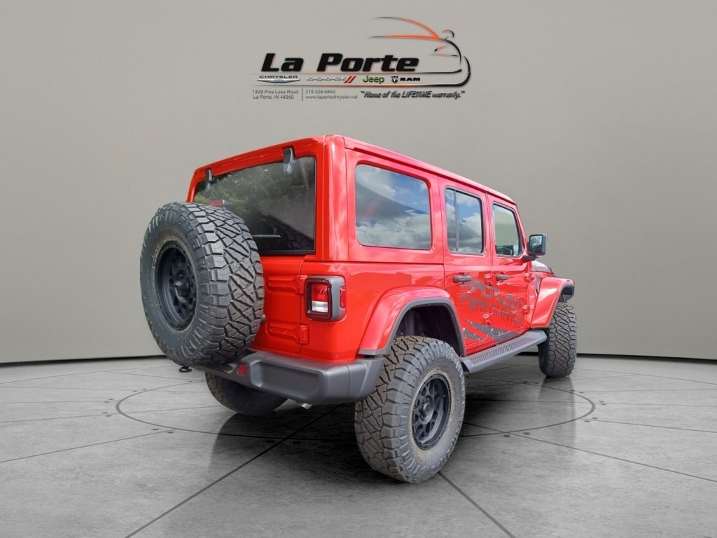 Used 2022 Jeep Wrangler Unlimited Sahara with VIN 1C4HJXEG5NW246335 for sale in Laporte, IN