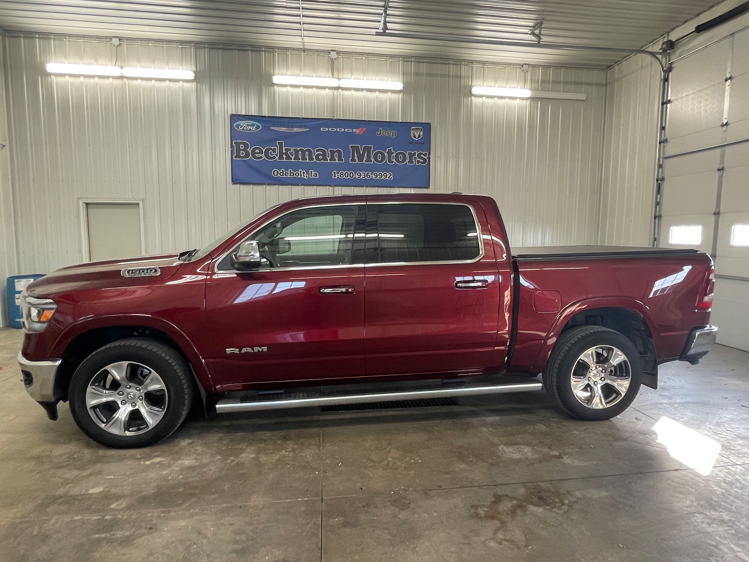 Used 2022 RAM Ram 1500 Pickup Laramie with VIN 1C6SRFJT8NN288605 for sale in Odebolt, IA