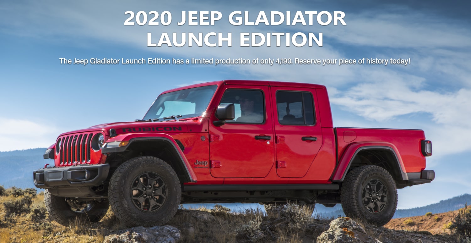 Reserve Your 2020 Jeep Gladiator Launch Edition at Larry H. Miller Chrysler Jeep Avondale