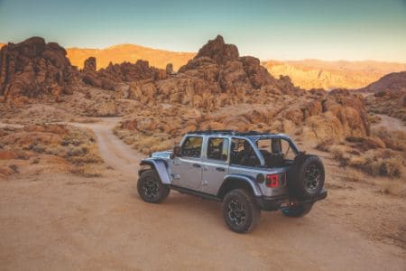 Jeep Wrangler jeep wrangler suv in the mountains