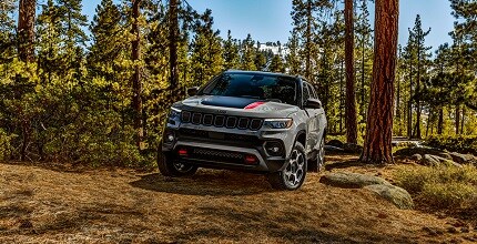 Jeep Compass in the forest