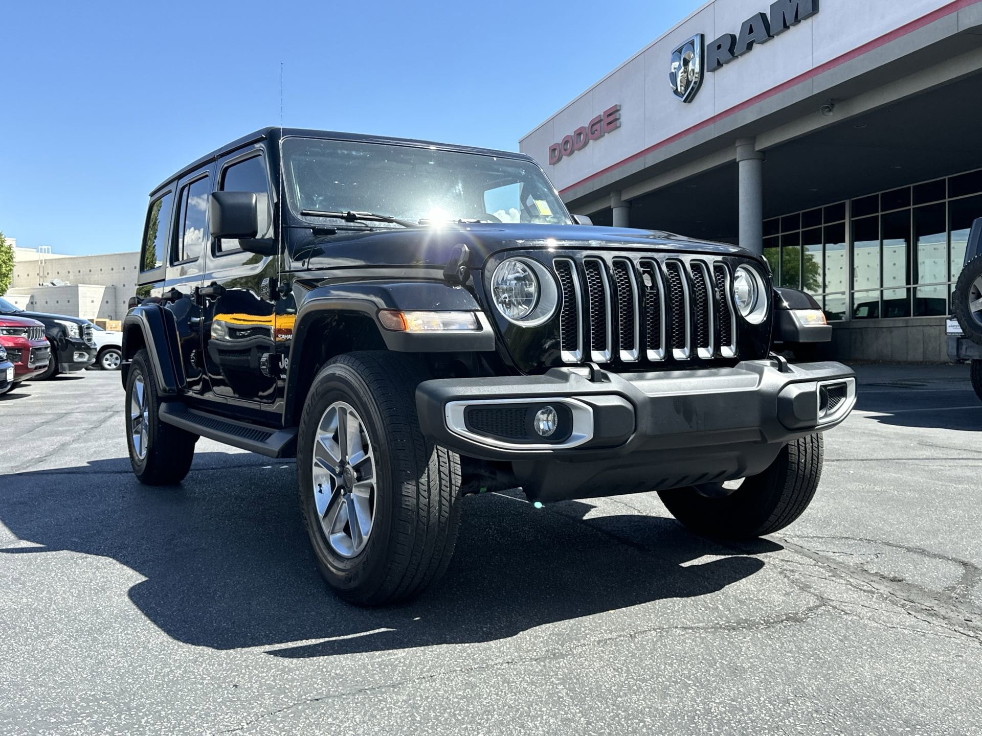 Certified 2021 Jeep Wrangler Unlimited Sahara with VIN 1C4HJXEN2MW730038 for sale in Sandy, UT