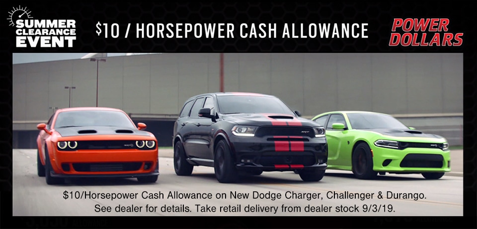 $10/horsepower PowerDollars Event - Test Drive Charger, Challenger and Durango in Avondale, AZ