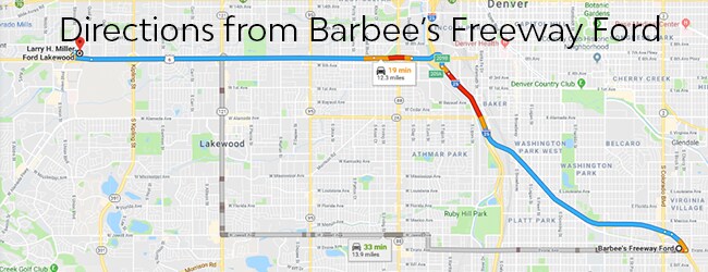 Ford Dealer Denver directions Freeway Ford