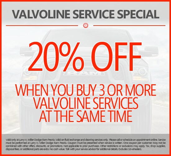Larry Miller Dodge Ram Peoria Service Specials Oil Change, Brakes