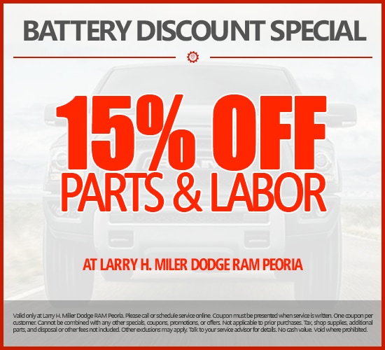 Larry Miller Dodge Ram Peoria Service Specials Oil Change, Brakes
