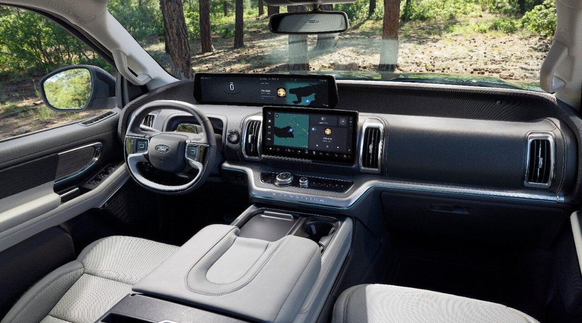 2026 Ford Expedition driver cockpit 24-inch panoramic display at Lasco Ford Fenton Michigan