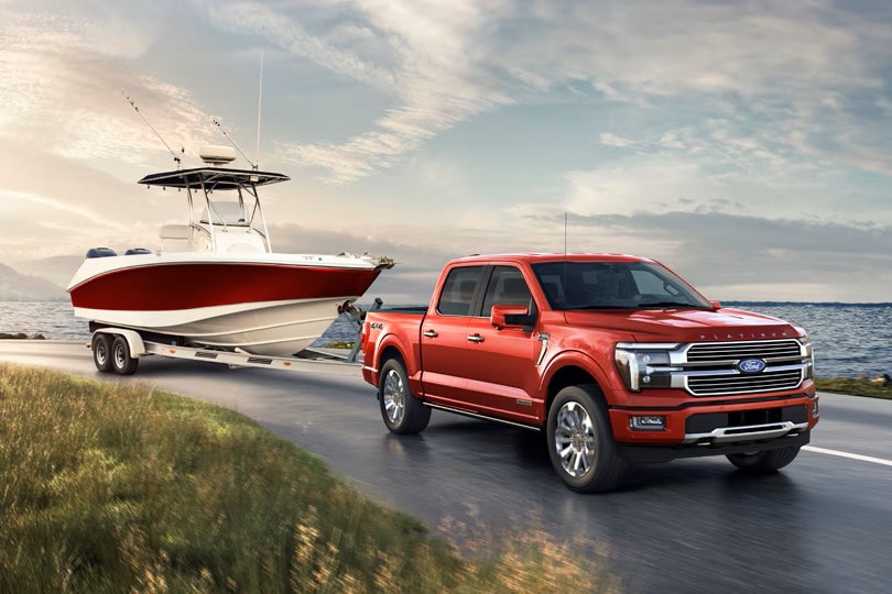 2026 Ford F-150 Platinum towing at Lasco Ford Fenton MI
