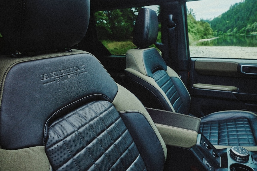 2027 Ford Bronco Filson premium seat texture and interior craftsmanship Lasco Ford Fenton Michigan