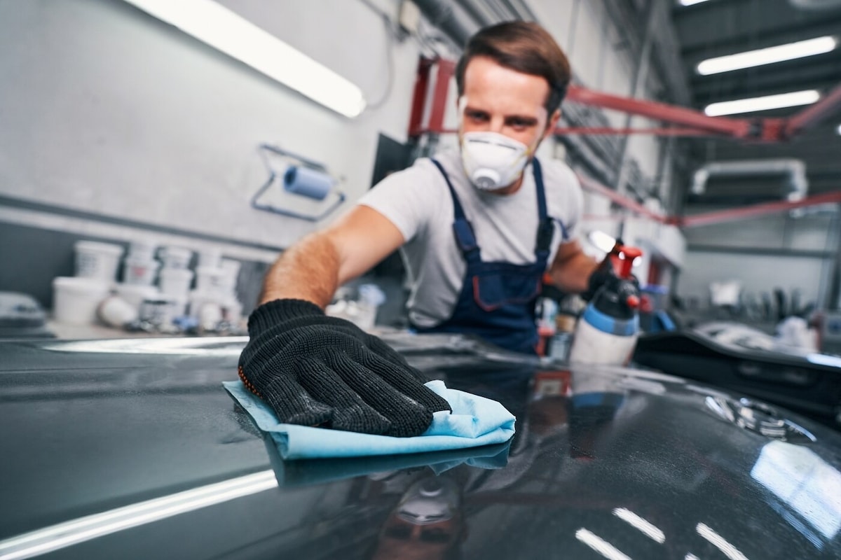 Lasco Ford collision repair body shop service bay Fenton Michigan