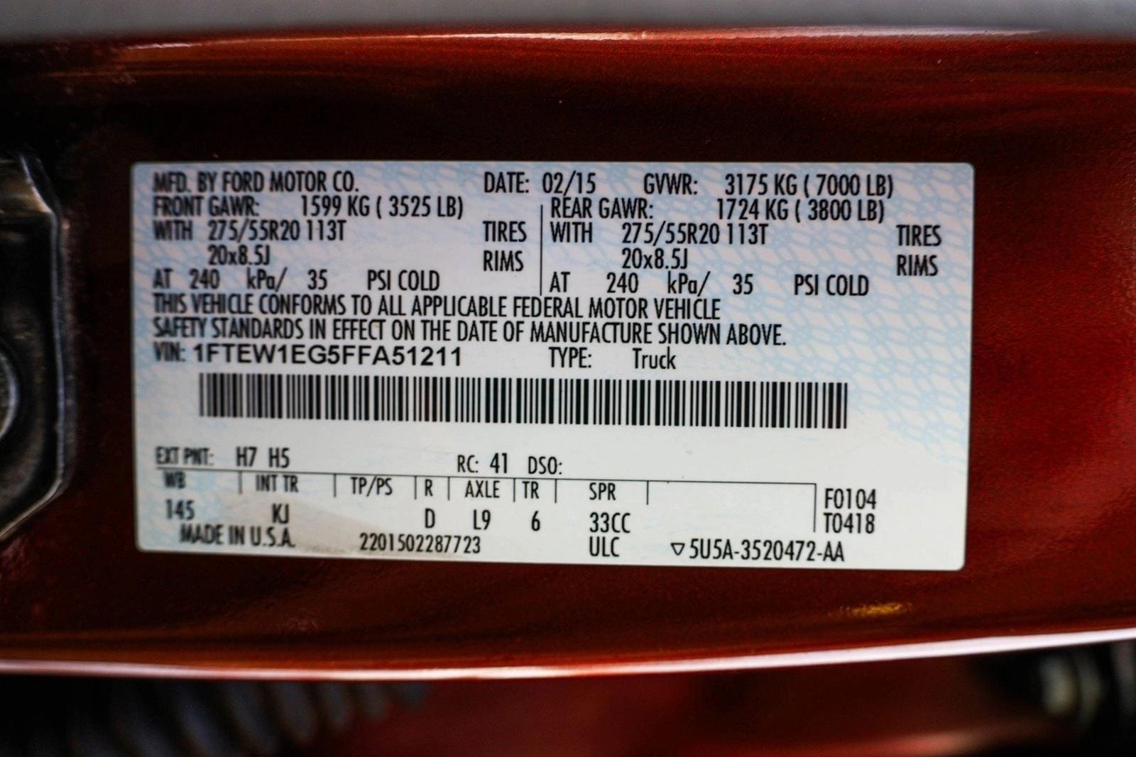 2015 FORD F-150 - Image 29