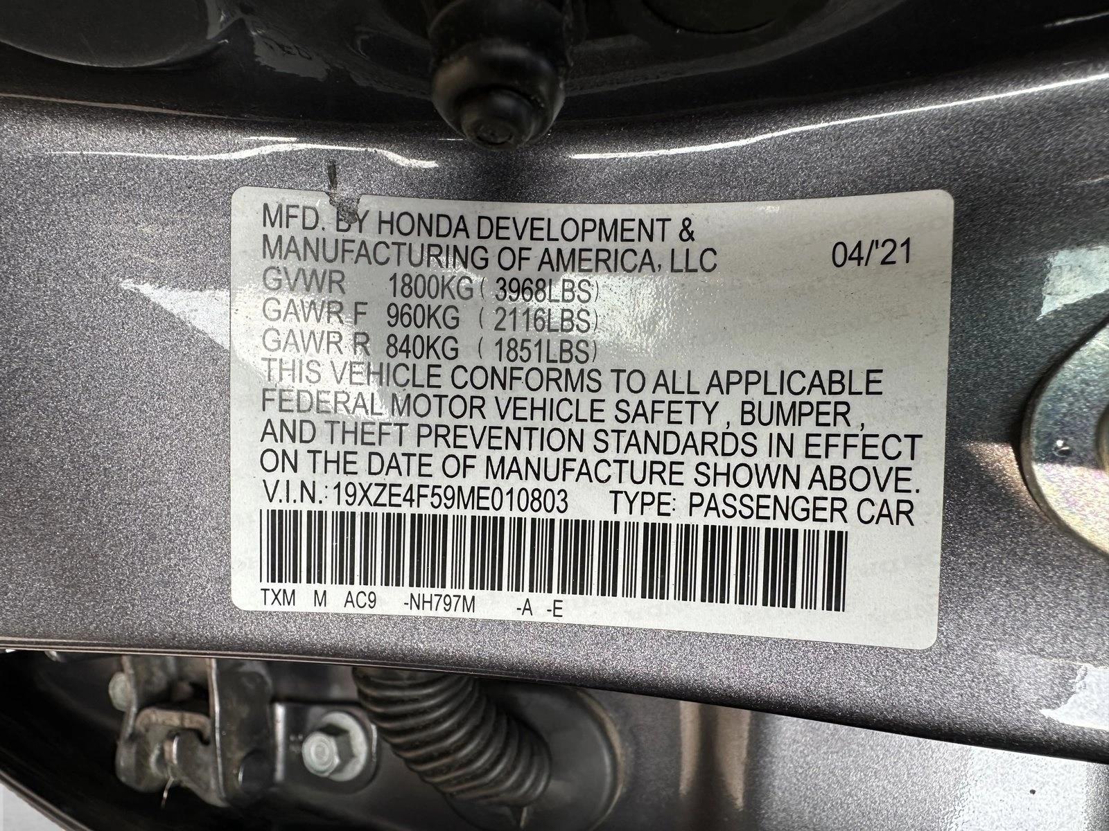 2021 HONDA INSIGHT - Image 15