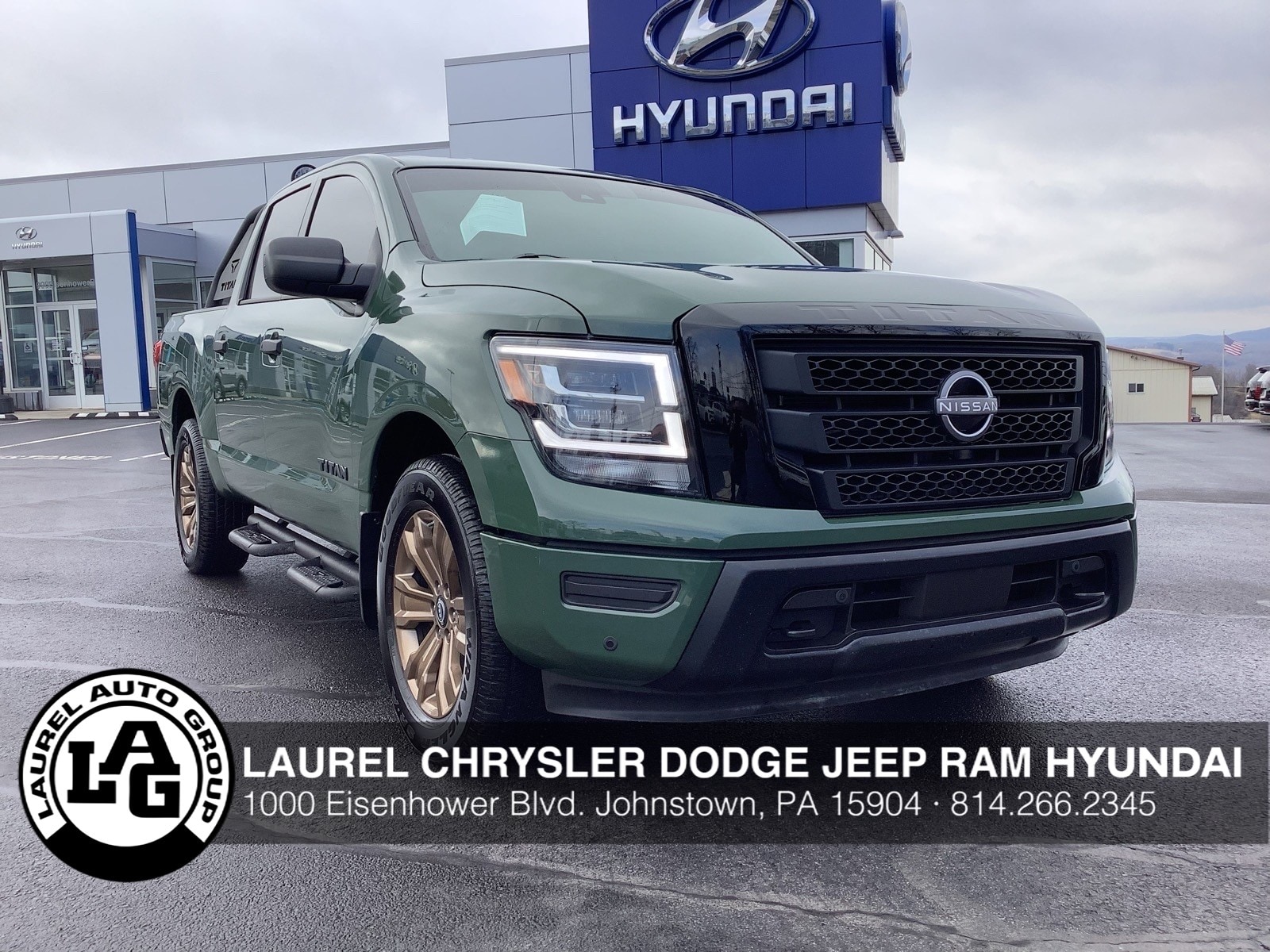 Tactical Green 2024 Nissan Titan Pickup Truck 9-Speed Automatic