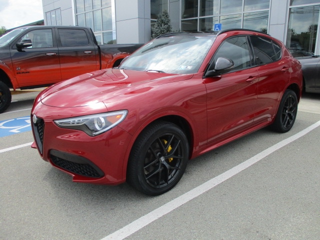 Used 2021 Alfa Romeo Stelvio Ti with VIN ZASPAKBN1M7D09450 for sale in Latrobe, PA