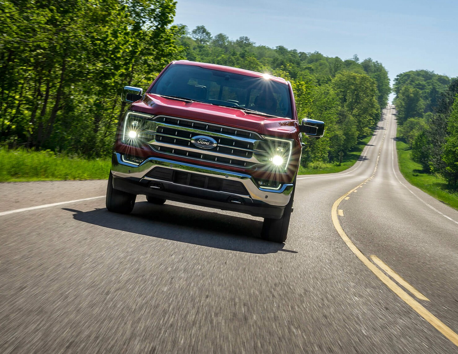 Ford truck driving through Western Pennsylvania