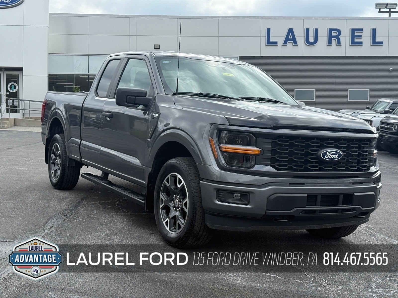 Carbonized Gray Metallic 2024 Ford F-150 STX SuperCab LB 4WD Pickup Truck Four-Wheel Drive Automatic