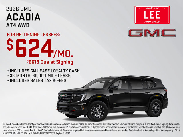 New 2026 GMC Acadia Denali SUV