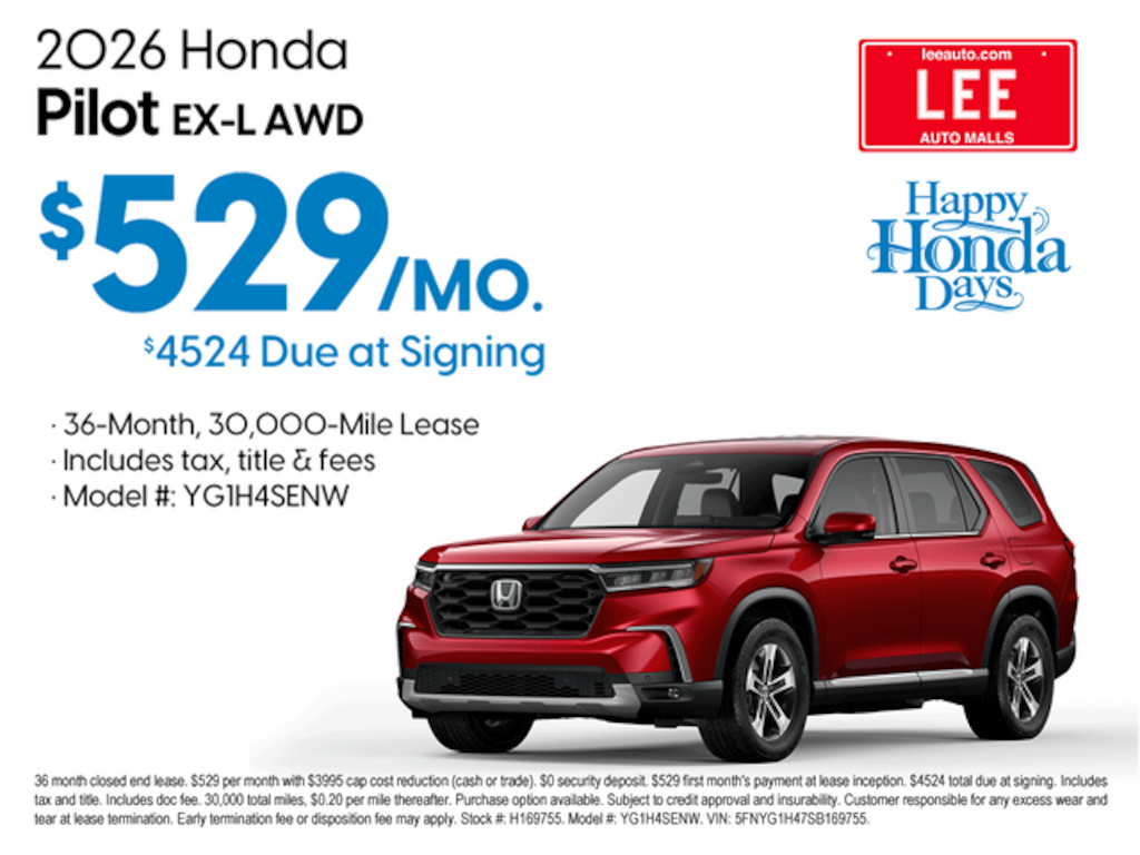 New 2025 Honda Pilot EX-L SUV