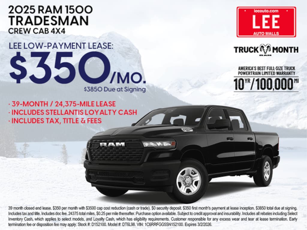 New 2025 Ram 1500 TRADESMAN CREW CAB 4X4 5'7 BOX Pickup