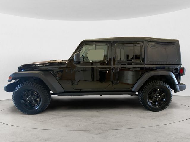 Used 2022 Jeep Wrangler Unlimited Willys Sport with VIN 1C4HJXDN0NW141380 for sale in Auburn, ME