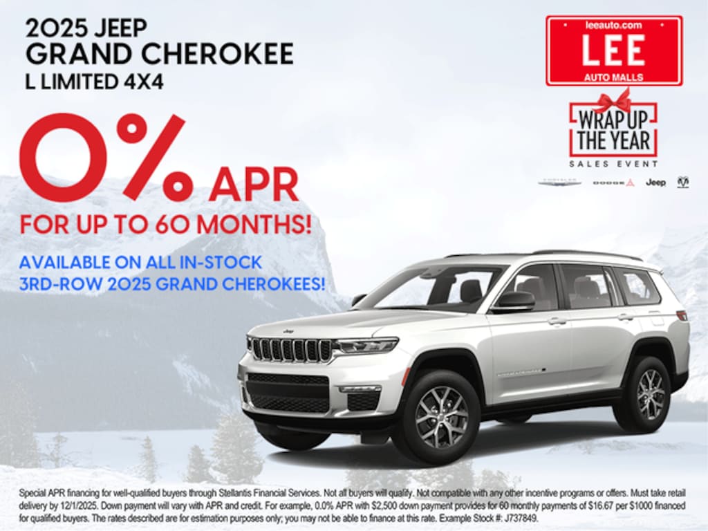 New 2025 Jeep Grand Cherokee L LIMITED 4X4 Sport Utility