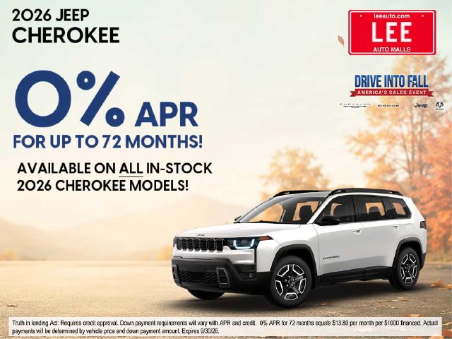 New 2026 Jeep Cherokee LAREDO 4X4 Sport Utility